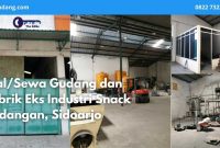 Jual_Sewa Gudang dan Pabrik Eks Industri Snack Gedangan Sidoarjo - Listing - JualGudang