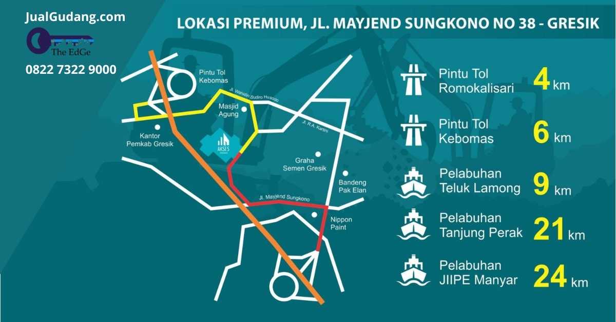 Jual Gudang Primary Akses Kebomas Gresik (3)