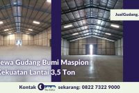 Sewa Gudang Bumi Maspion Kekuatan Lantai 3,5 Ton - The EdGe