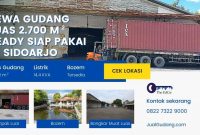 Sewa Gudang Luas 2.700 m2 Ready Siap Pakai di Sidoarjo - The EdGe - IG